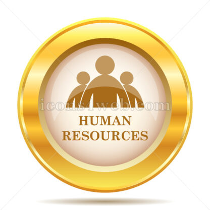 Human Resources golden button - Website icons