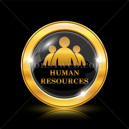 Human Resources golden icon. - Website icons