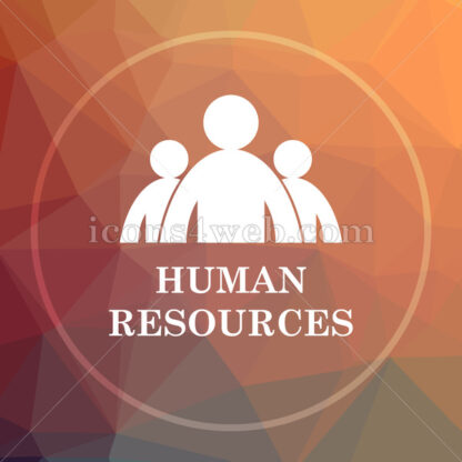 Human Resources low poly icon. Website low poly icon - Website icons