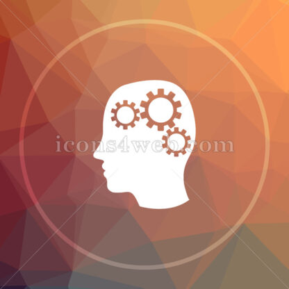 Human intelligence low poly icon. Website low poly icon - Website icons