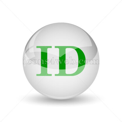 ID glossy icon. ID glossy button - Website icons