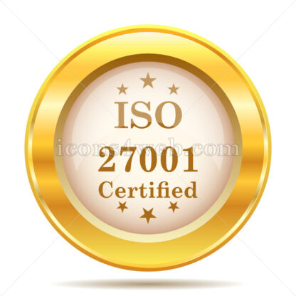 ISO 27001 golden button - Website icons