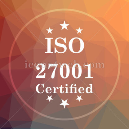 ISO 27001 low poly icon. Website low poly icon - Website icons