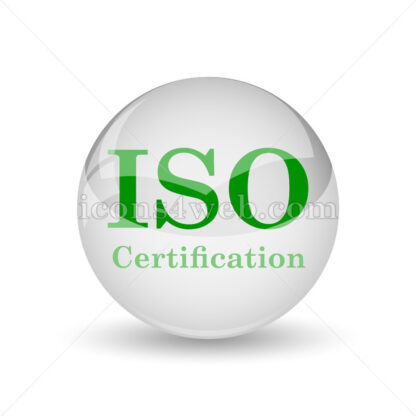 ISO certification glossy icon. ISO certification glossy button - Website icons