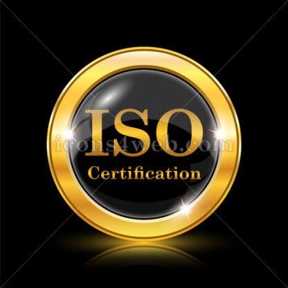 ISO certification golden icon. - Website icons