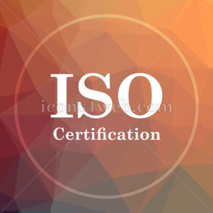 ISO certification low poly icon. Website low poly icon - Website icons