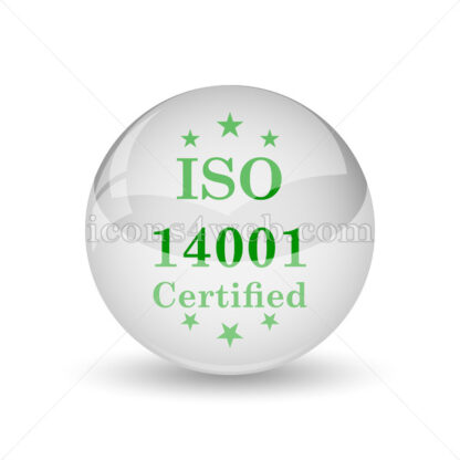 ISO14001 glossy icon. ISO14001 glossy button - Website icons