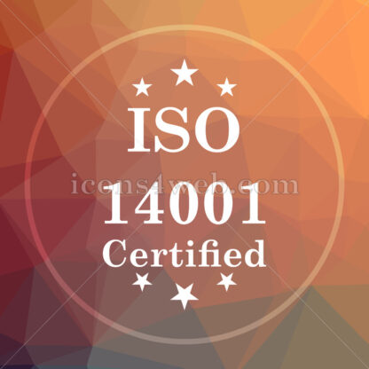 ISO14001 low poly icon. Website low poly icon - Website icons
