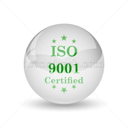 ISO9001 glossy icon. ISO9001 glossy button - Website icons