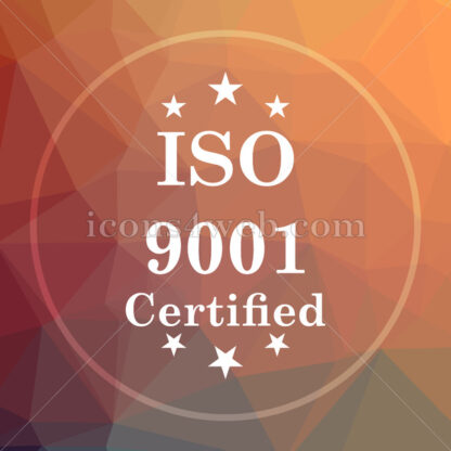 ISO9001 low poly icon. Website low poly icon - Website icons