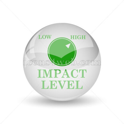 Impact level glossy icon. Impact level glossy button - Website icons