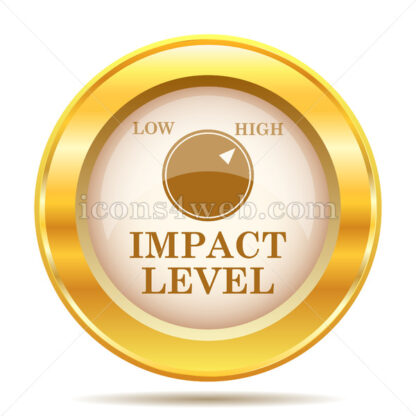 Impact level golden button - Website icons