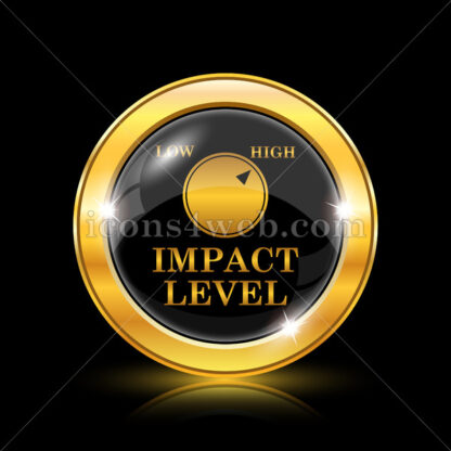 Impact level golden icon. - Website icons