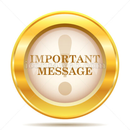 Important message golden button - Website icons