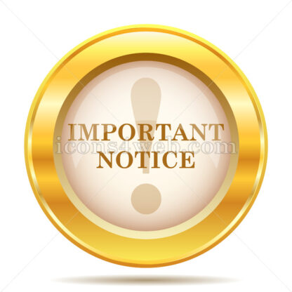 Important notice golden button - Website icons