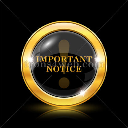 Important notice golden icon. - Website icons