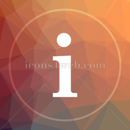 Information low poly icon. Website low poly icon - Website icons