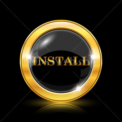 Install text golden icon. - Website icons