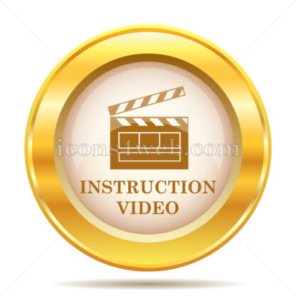 Instruction video golden button - Website icons