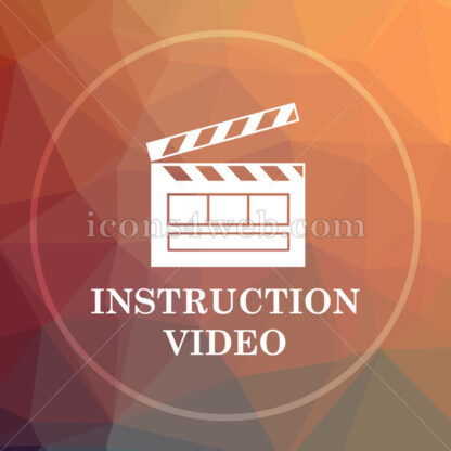 Instruction video low poly icon. Website low poly icon - Website icons