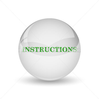 Instructions glossy icon. Instructions glossy button - Website icons