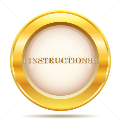 Instructions golden button - Website icons