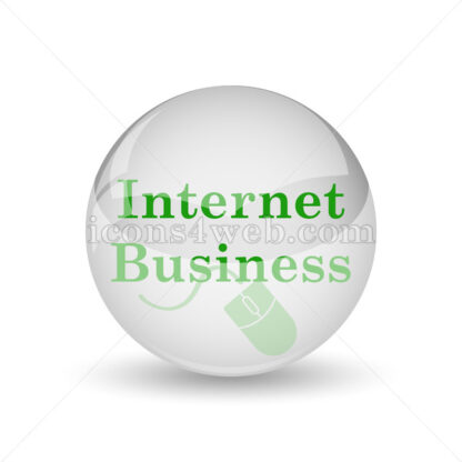 Internet business glossy icon. Internet business glossy button - Website icons