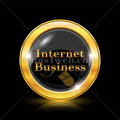 Internet business golden icon. - Website icons