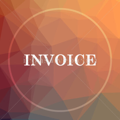 Invoice low poly icon. Website low poly icon - Website icons
