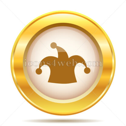 Jester hat golden button - Website icons