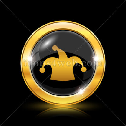 Jester hat golden icon. - Website icons