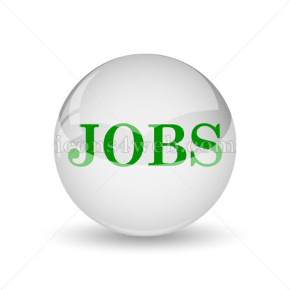 Jobs glossy icon. Jobs glossy button - Website icons