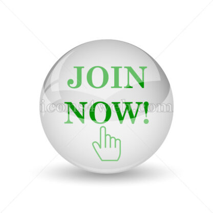 Join now glossy icon. Join now glossy button - Website icons