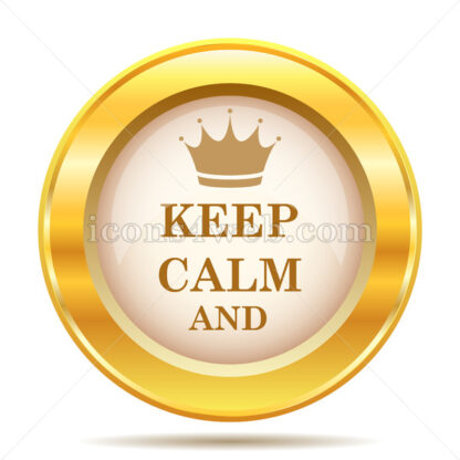 Keep calm golden button - Website icons