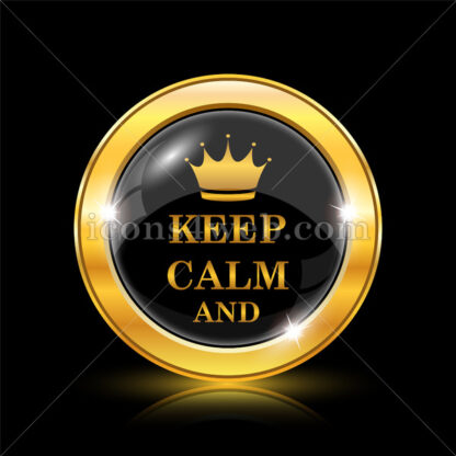 Keep calm golden icon. - Website icons