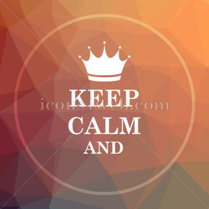 Keep calm low poly icon. Website low poly icon - Website icons