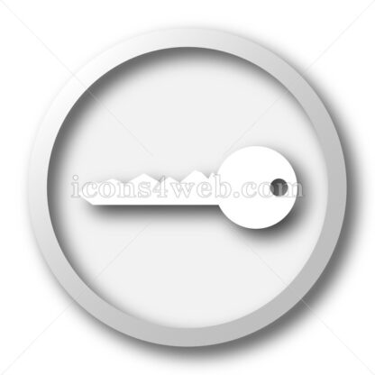 Key white icon. Key white button - Website icons