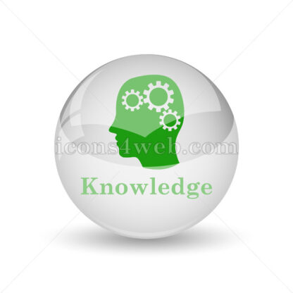 Knowledge glossy icon. Knowledge glossy button - Website icons