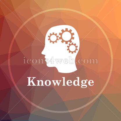 Knowledge low poly icon. Website low poly icon - Website icons