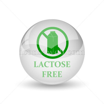 Lactose free glossy icon. Lactose free glossy button - Website icons