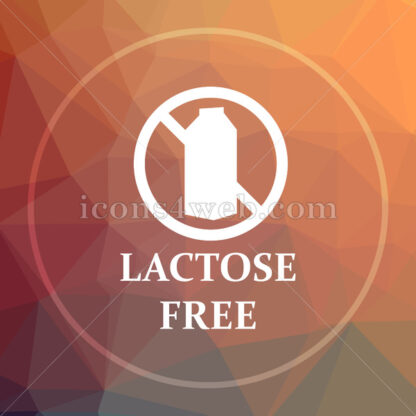 Lactose free low poly icon. Website low poly icon - Website icons