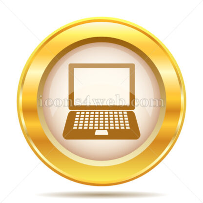 Laptop golden button - Website icons