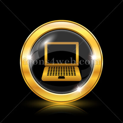 Laptop golden icon. - Website icons