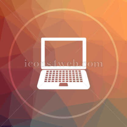 Laptop low poly icon. Website low poly icon - Website icons
