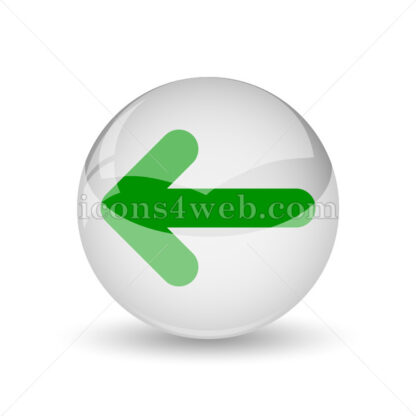 Left arrow glossy icon. Left arrow glossy button - Website icons