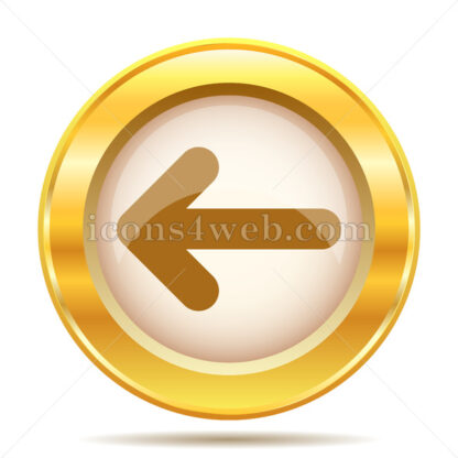 Left arrow golden button - Website icons