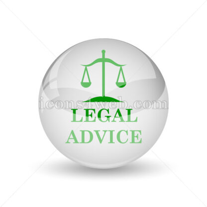 Legal advice glossy icon. Legal advice glossy button - Website icons