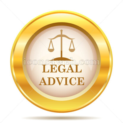Legal advice golden button - Website icons