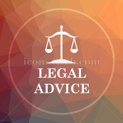 Legal advice low poly icon. Website low poly icon - Website icons