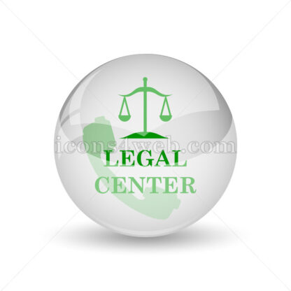 Legal center glossy icon. Legal center glossy button - Website icons